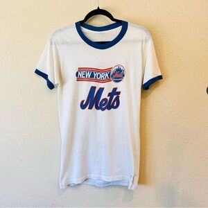 New York Mets Baseball  Vintage Single Stitch Shirt